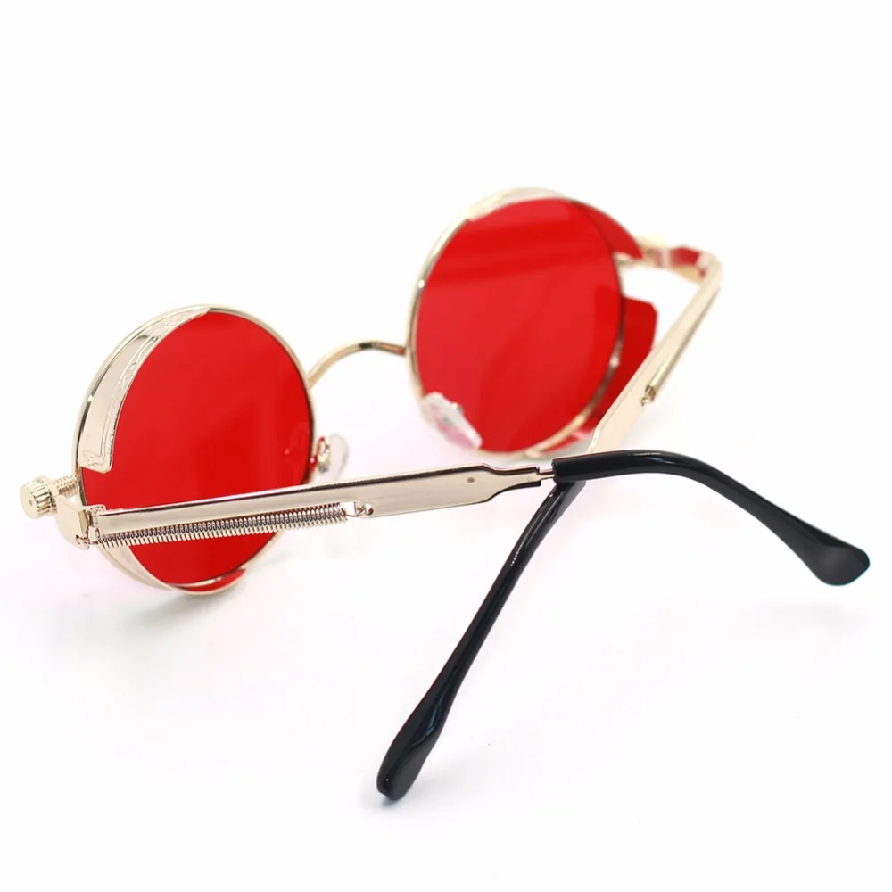 2022 Metal Steampunk Sunglasses Men Women Fashion Round Glasses Brand Design Vintage Sunglasses High Quality UV400 Eyewear