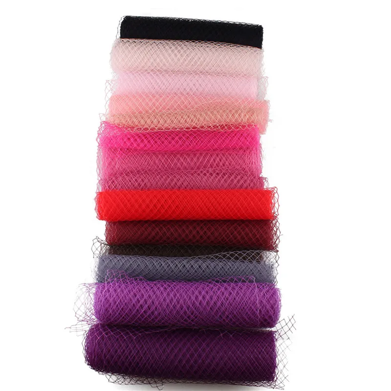 New 10Yard/Lot Mix Color DIY Birdcage Veil Fascinators Veiling Millinery Hats Netting Hair Accessories Decor 10"25CM view 3