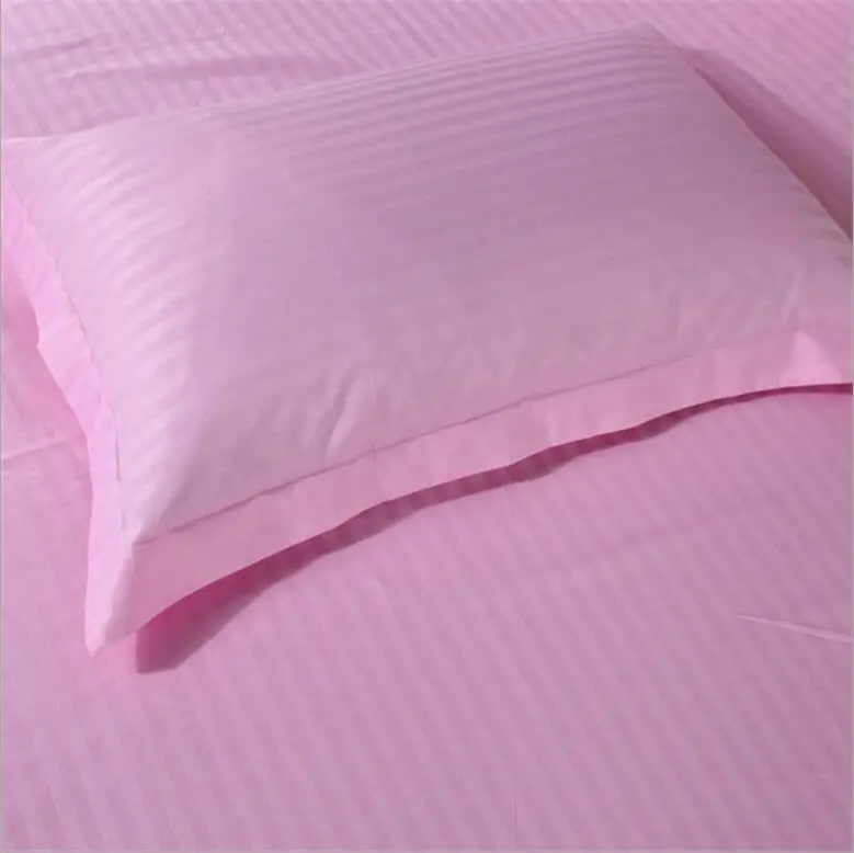 

1CM Stripes Hotel Pillow cover 100% Cotton White/Pink/Purple Square Pillowcase Standard Bedding Pillow cases 48X74 CM