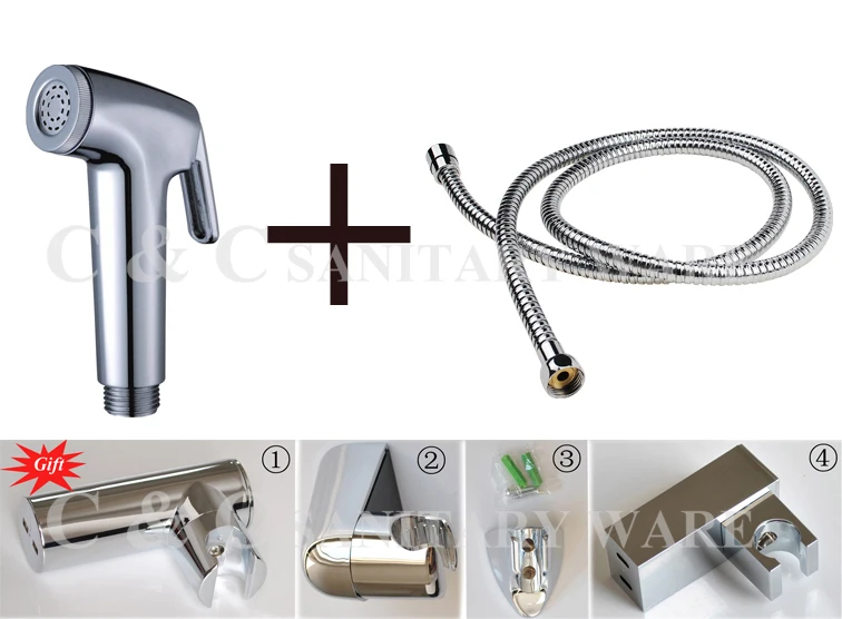 Holder As Gift!!! With 150 cm Hose, Brand Guarantee! Single Handle Superior Shattaf Plastic Bidet Sprayer Jet A301S