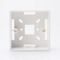 Pure White Wiring Bottom Box Socket Basebox Glossy Surface Mounting Case 86x86mm For Home Office Building