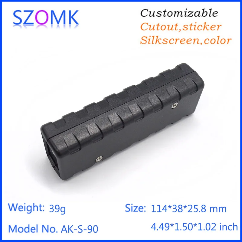 1Pcs 114*38*25.8mm szomk hot sales plastic box for electronic project junction box diy plastic case handheld control enclosure