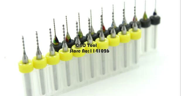 Darmowa wysyłka 10 sztuk 0.3mm-3.0mm Import wiertła z węglika PCB, drukuj płytka drukowana Mini CNC wiertło zestaw, narzędzia do obróbki drewna