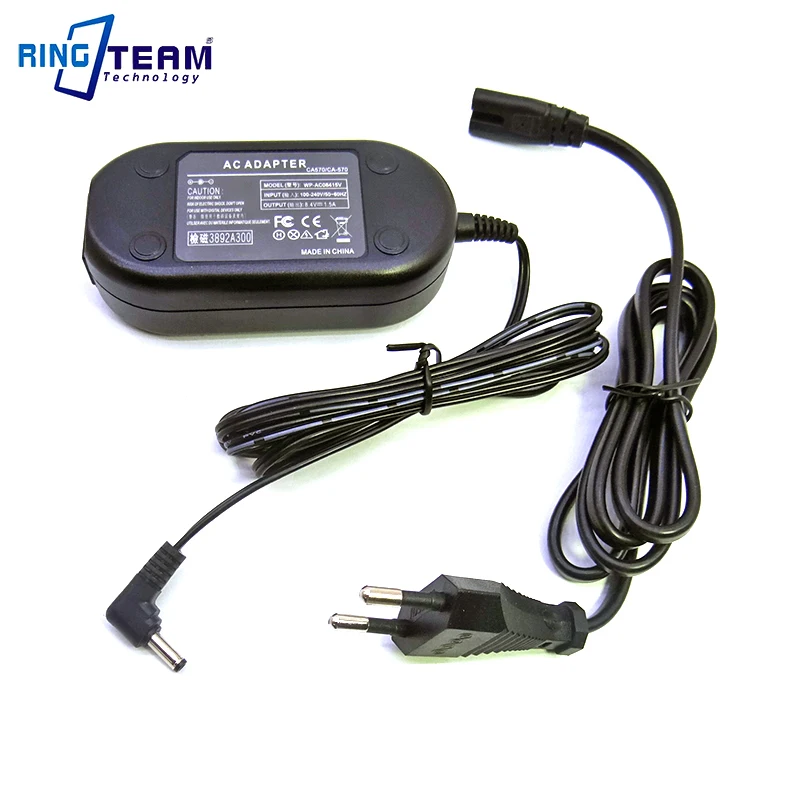 Power AC Adapter CA-570 CA570 CA570K for Canon Digital Camera XC10 ZR60 ZR65MC ZR70MC ZR80 ZR85 ZR90 ZR100 ZR200 ZR300 ZR400