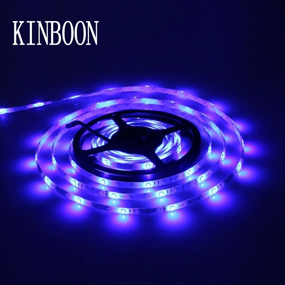 

Blue 5M 300 LED 3528 DC 12V LED Strip Non-Waterproof / Waterproof Flexible Changeable Light+DC Female +2A Power Adapter