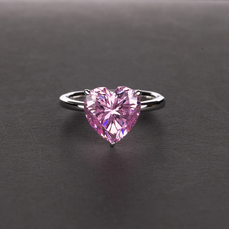 OEVAS 100% 925 Sterling Silver 10x10mm High Carbon Diamond Wedding Rings For Women Sparkling Colorful  Birthstone Fine Jewelry