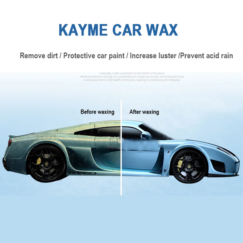 Kayme car solid wax paint care protection scratch repair wax polish for clear auto coating nano polishing paste remove scratches