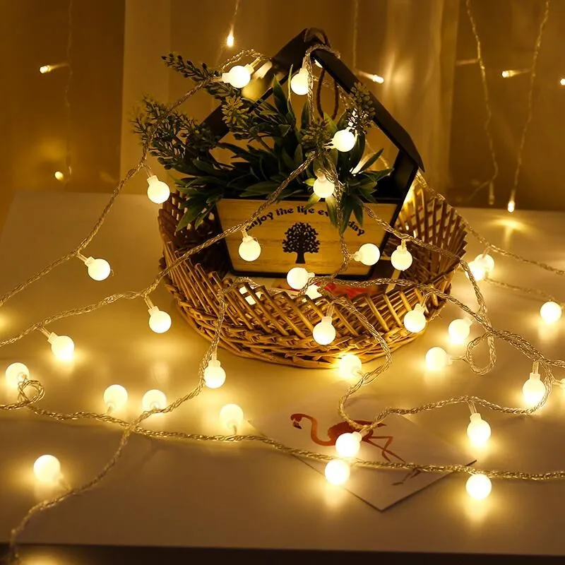 Guirnalda de luces LED con batería para decoración del hogar, guirnalda de hadas de 1,5 M, 3M y 6M, resistente al agua, para árbol de Navidad, boda,