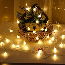 Guirnalda de luces LED con batería para decoración del hogar, guirnalda de hadas de 1,5 M, 3M y 6M, resistente al agua, para árbol de Navidad, boda, interior, novedad