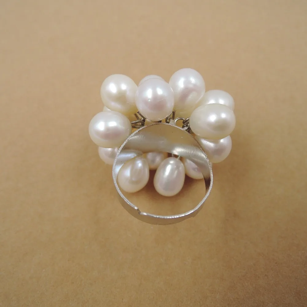 100% nature freshwater pearl Ring-AAAA pearl quality