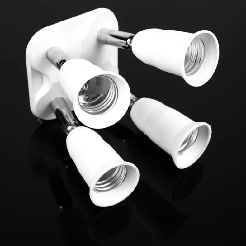 Lighting Accessories LED Bulb Accessories 1 To 4 Adjustable  Base Light Lamp Bulb Adapter Holder Socket Splitter
