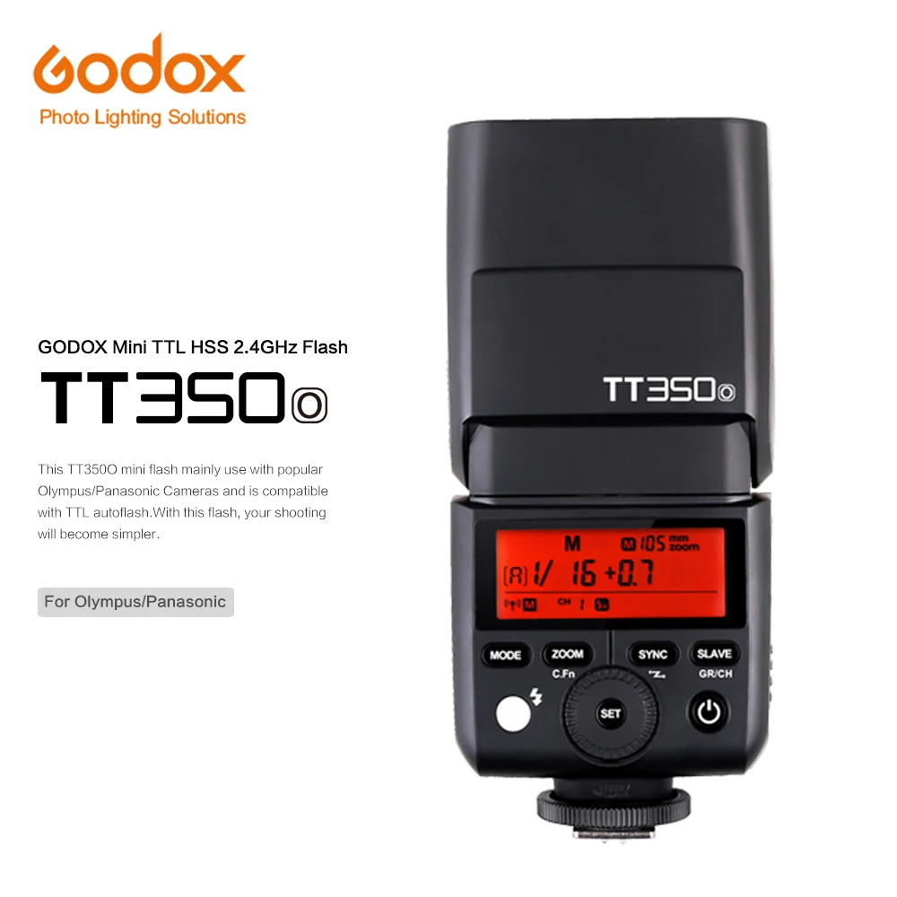 

Godox Mini TT350O Speedlite TTL HSS1/8000S GN36 Camera Flash Pocket lights TT350 + X1TO Trigger for Olympus Panasonic