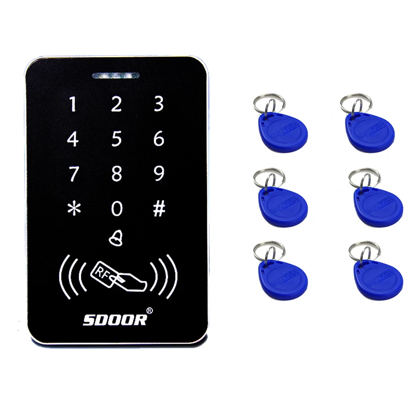 

GZGMET 125KHz 12V Door RFID MF1 EM ID Card Password Access Controller Keyboard for Door Access Control System