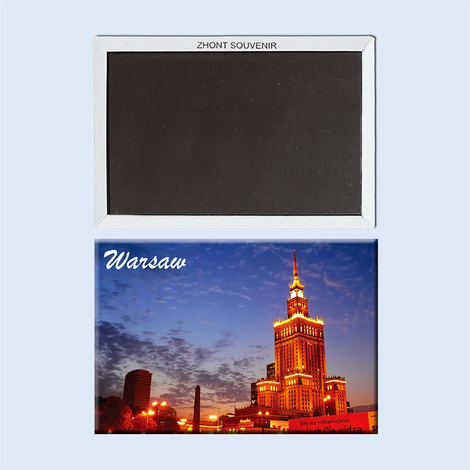 nights in warsaw Poland capital 22619  Landscape  Magnetic refrigerator  gifts for friends   Travel souvenirs