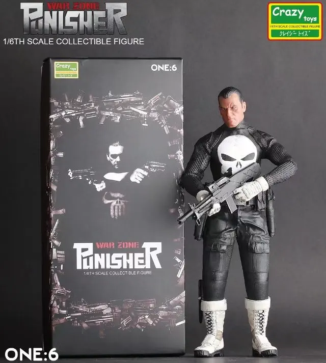 Crazy Toys 1:6 War Zone Punisher Pvc Action Collectible Figure Model Toy 12inch 30cm