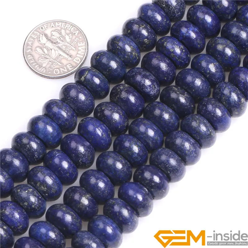 7x10 & 5x8mm Rondelle Spacer Lapis Lazuli Beads Dyed Color Fashion Stone Beads For Jewelry Making Strand 15 Inches Free Shipping