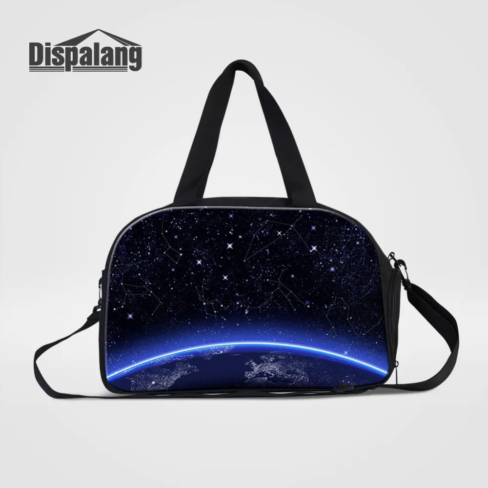 Dispalang Galaxy Stars Travel Bag Large Capacity Luggage Bag for Women Men Travel Crossbody Bag With independent Shoes Storage