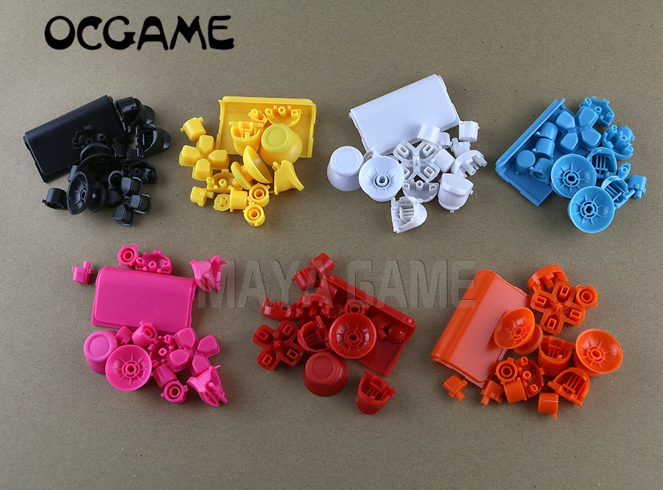 2Set R2/L2 R1/L1 panduan Dpad kunci thumbstick hitam untuk pengontrol Sony PS4 tombol Set lengkap.