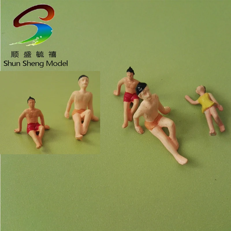 

100pcs scale 1/100 color model plastic swimming figure model humans