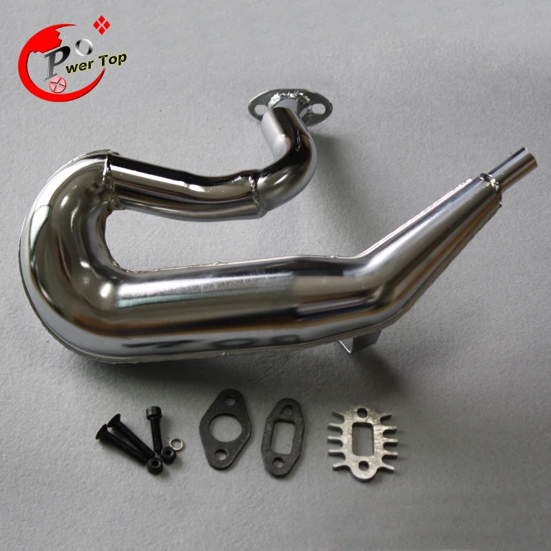 FVITEU Metal Exhaust pipe/tuned pipe for 1/5 HPI ROVAN  5b ss king motor