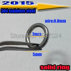 Come and buy! 100pcs fishing lures solid ring size:0.8*3mm*5mm the best quality 304 stainless steel