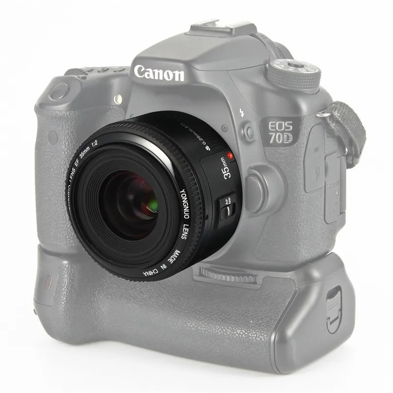 YONGNUO – objectif autofocus à grande ouverture pour appareil photo DSLR, pour Canon EOS 5DII 5DIII 650D 600D 450D 60D 7D 7DII 6D 30D, 35mm