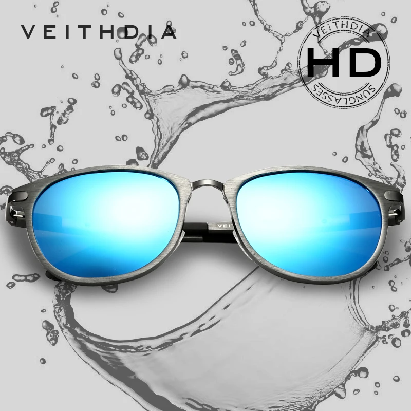 VEITHDIA Polarized Sunglasses for Men Retro Sports Aluminum Frame UV400 Outdoor Sun Glasses Vintage Eyewear Accessories 6680