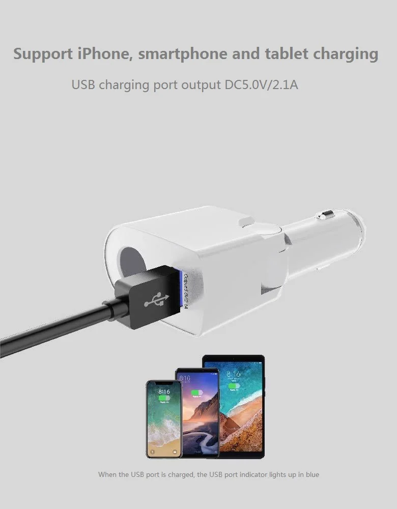 For IQOS Charging Seat Car Charger 2.1A Car Charger Smoke Accessories Car Phone Chager for Iphone Samsung Android Phone