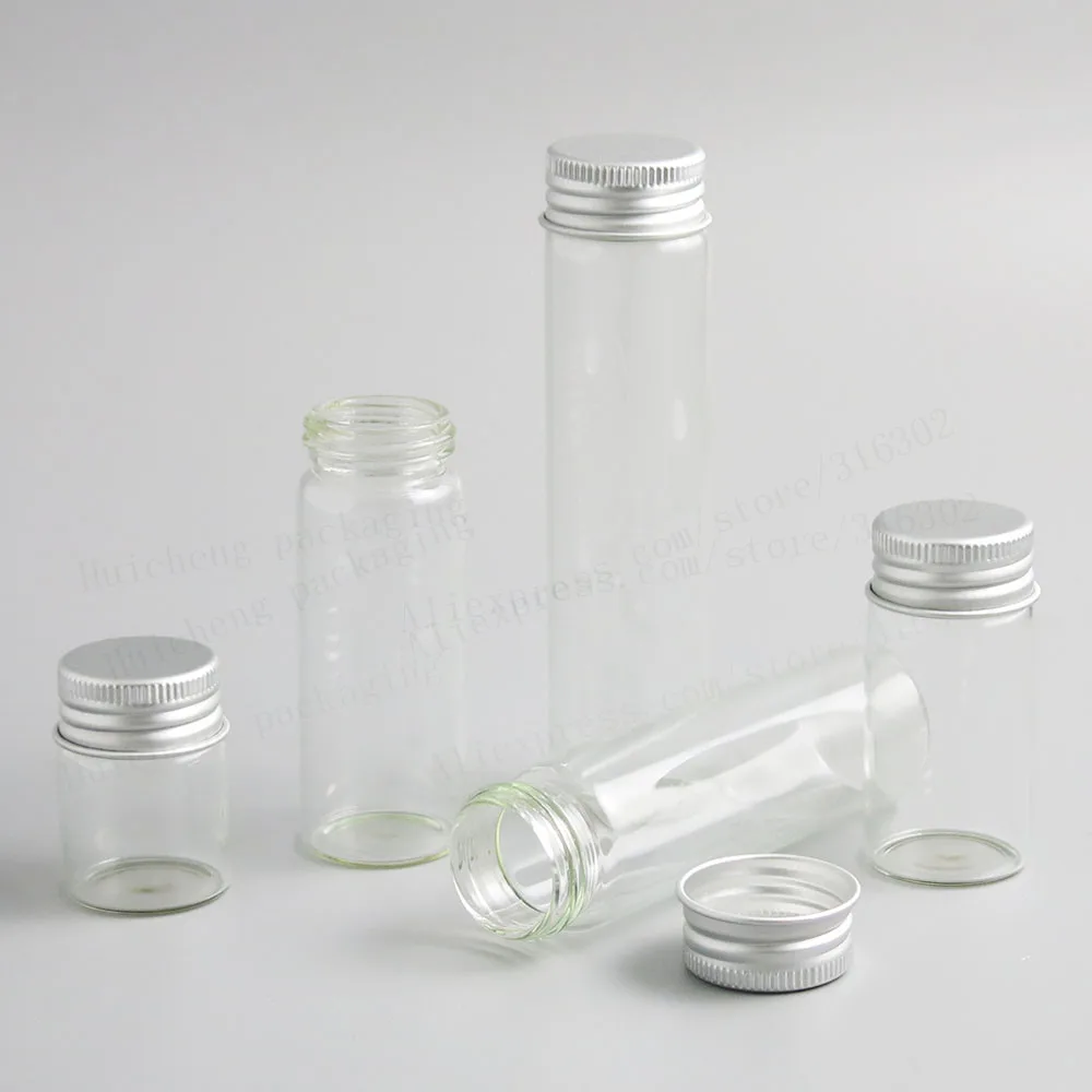 500 x Travel 15ml 25ml 40ml 50ml 60ml Clear large liquid Glass Bottle 2oz Glass Vials Containers For Essential Oil Use