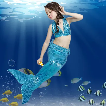 Mới thời trang trẻ em mermaid váy áo bơi cô gái công chúa bơi của trẻ em bơi trang phục cô gái bãi biển chia bộ bikini trang phục