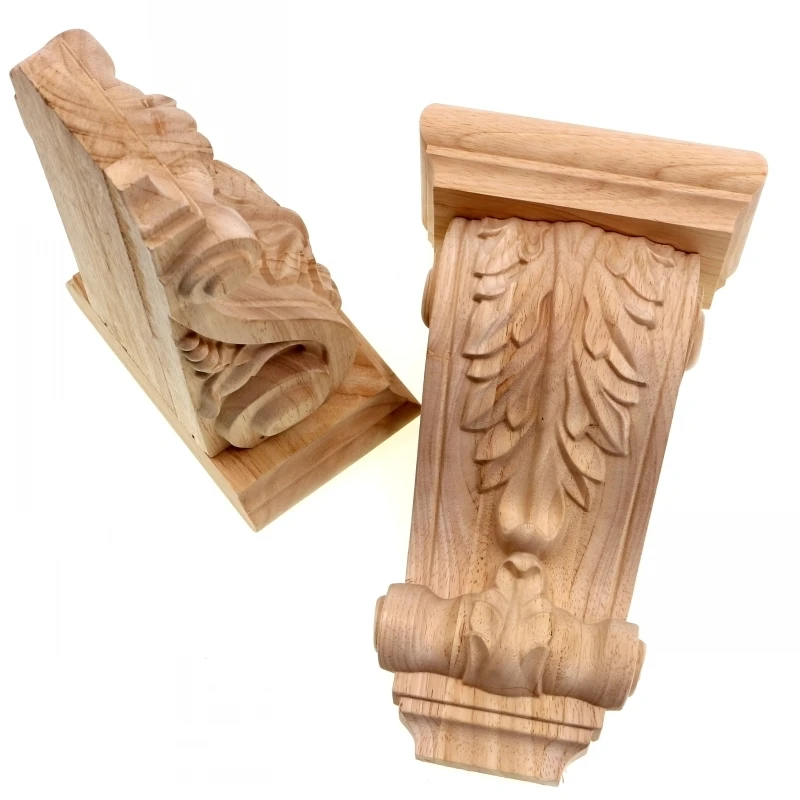 RUNBAZEF Rome Wood Wardrobe Decorative Corbel Applique Stigma  Carved Shavings Wedding Decoration Miniaturas Craft Home Decor