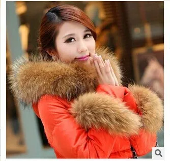 

Free shipping Fur cuffs ring , fashion winter fox fur collar scarf raccoon fur shawls