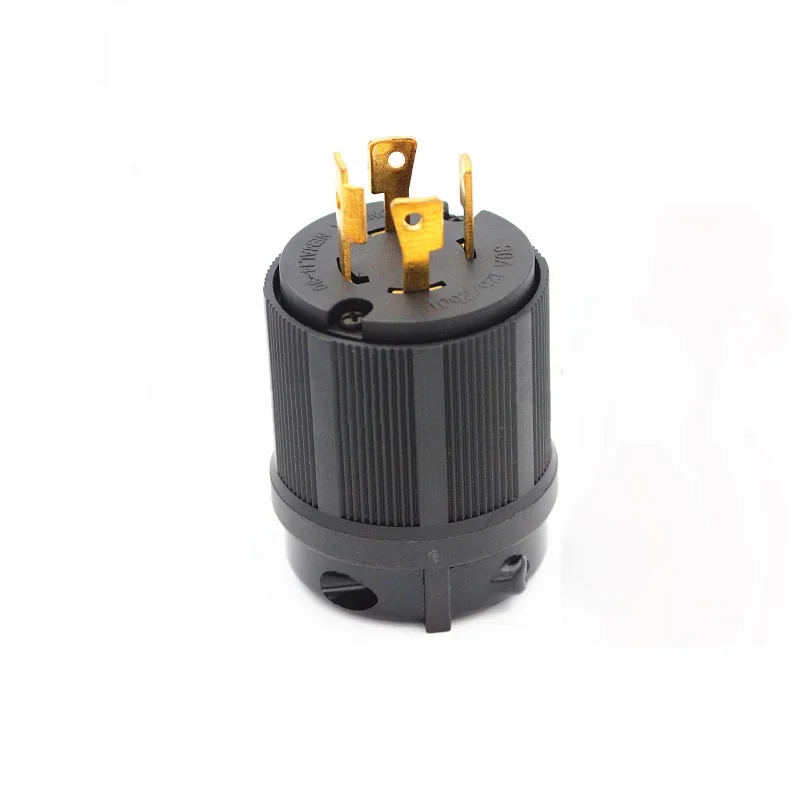 قابس قفل أمريكي 3 سنون ، ذكر ، 30A ، 125 فولت ، قابس طاقة AC US