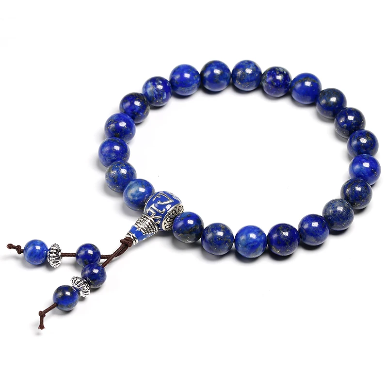 High Quality Lapis Lazuli Bracelet Natural Stone 8mm Beads Men Women Bangles Handmade Beaded Buddha Yoga Meditation Jewelry