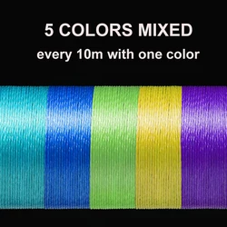 LINNHUE-línea de pesca trenzada de PE de 100M, 9 soportes, 19-132LB, 5 colores mezclados, multifilamento japonés, para pesca de carpa, trenza de agua salada