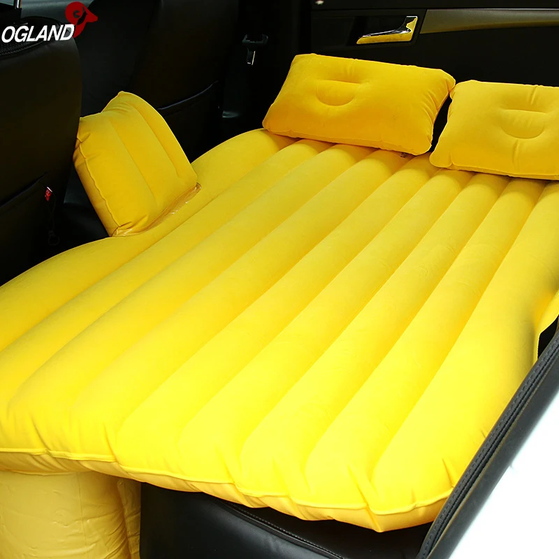 OGLAND Car Air Inflation Travel Bed for Universal Back Seat Mattress Multi functionl Sofa Pillow Outdoor Camping Mat Cushion