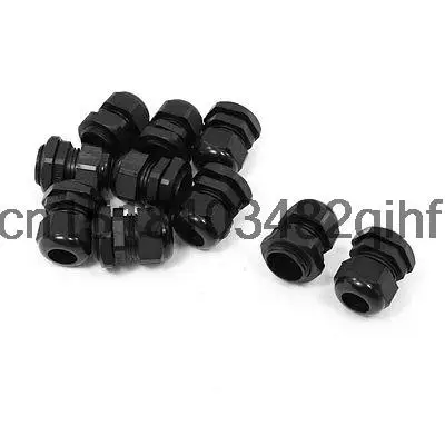 

10 x PG16 Black Plastic Glands Connectors for 10mm to 14mm Cable