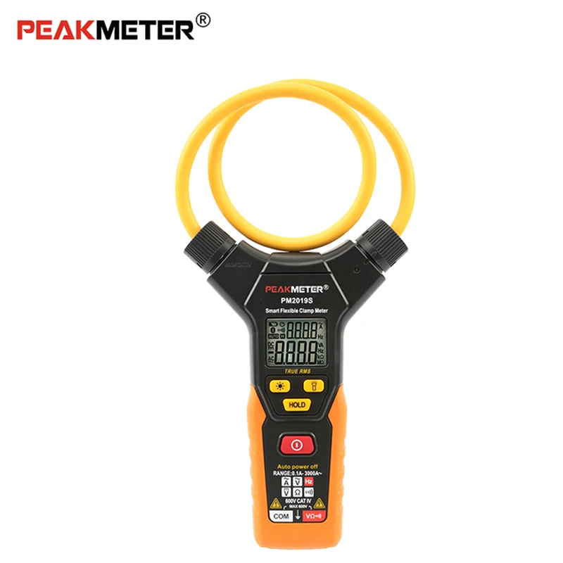 PEAKMETER PM2019S True RMS Smart AC 3000A Digital Flexible Clamp Meter Multimeter Handheld Voltage Current Resistance Frequency