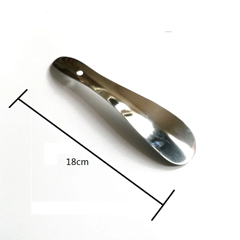 Stainless Steel Metal Shoehorn 18cm Not Bow Length Straight Without Curved Handle