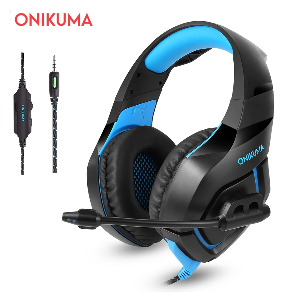 ONIKUMA K1 Wired Gaming Headset Deep Bass Game Earphone Computer Headphones with Microphone Deep Bass Headphone for Computer PS4