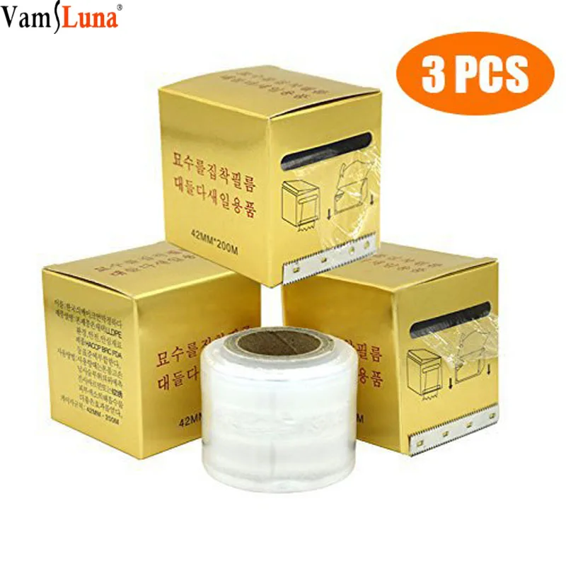 3pcs/lot Disposable Eyebrow And Lip Tattoo Plastic Wrap Preservative Film Makeup Microblading Supplies Wrap Cover Tape Roll