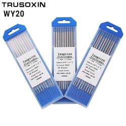 Agulha principal do elétrodo do tungstênio, haste para a máquina de soldadura do TIG, cor azul, código 1.6, 2.0, 2.4, 3.0, 3.2, 4.0mm * 150, 10 PCes