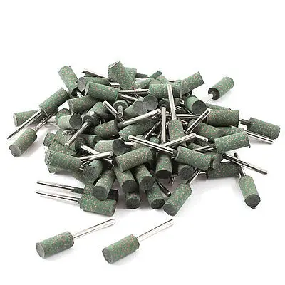 100 Pcs 3mm Shank Mounted Grinding Cylinder Point Polishing Tool 8mm Dia Tip