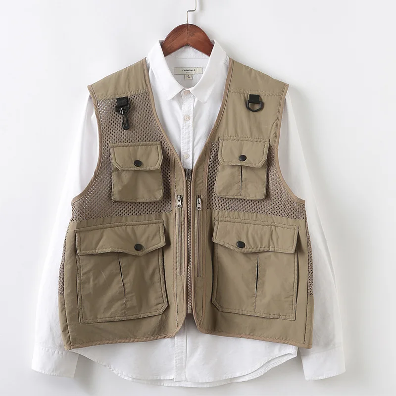 Multi Pockets Vests For Men Women  Summer Photographer Reporters Volunteer's Waistcoat Tools Pockets Working Uniforms VT-225