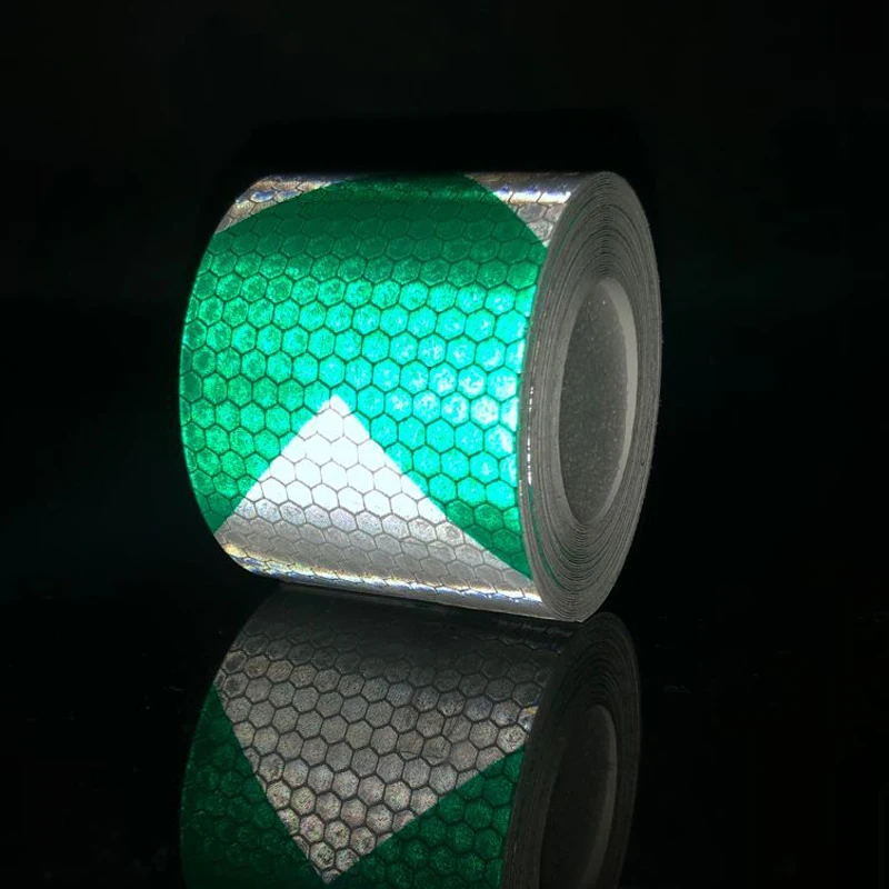 5 cm x 5 m reflecterende tape stickers auto-styling zelfklevende waarschuwingstape auto's motorfiets reflecterende film