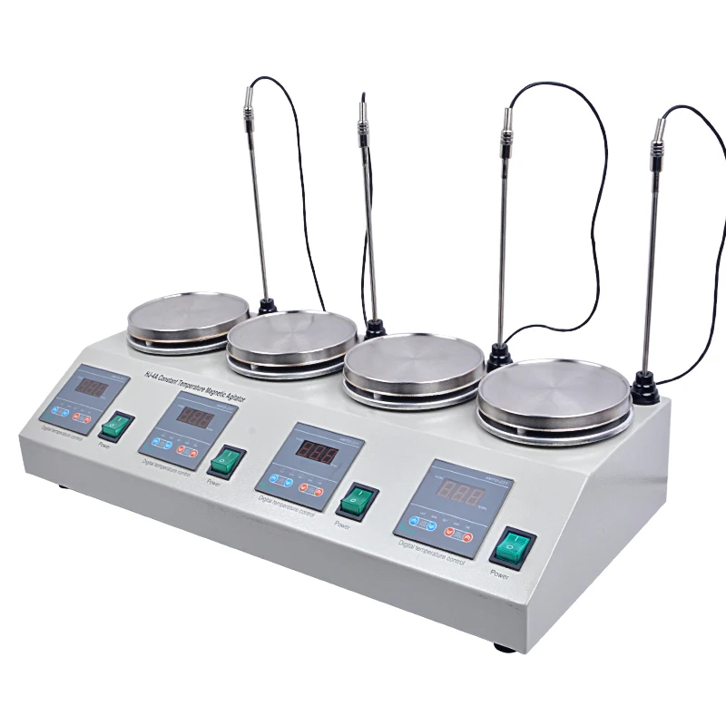 4 heads multi unit Digital display thermostatic Lab magnetic stirrer mixer hotplate blending mixing stirring machine agitator