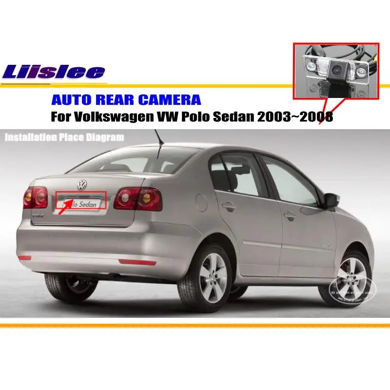 

For Volkswagen VW Polo Sedan 2003-2008 Car Rear View Rearview Camera Backup Back Parking AUTO HD CCD CAM Accessories Kit