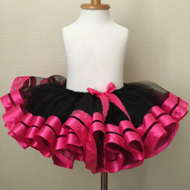 2-7Y/Kid Girls tutu Skirts High Quality Bow Princess Ball Gown Baby Girls tulle skirt Children Clothes Dance Ballet Toddler A322