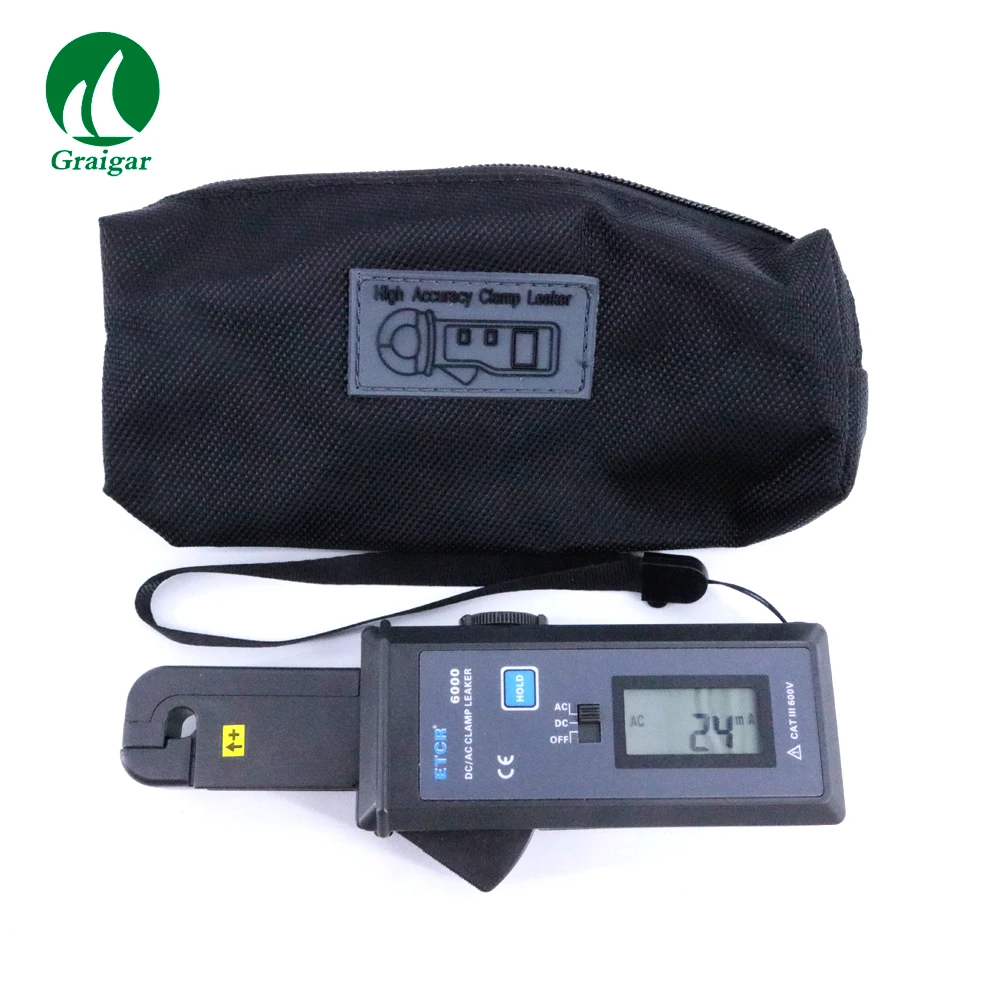 New+Digital ETCR6000 AC/DC Clamp Leaker With Measurement Range 0mA-60.0A AC/DC