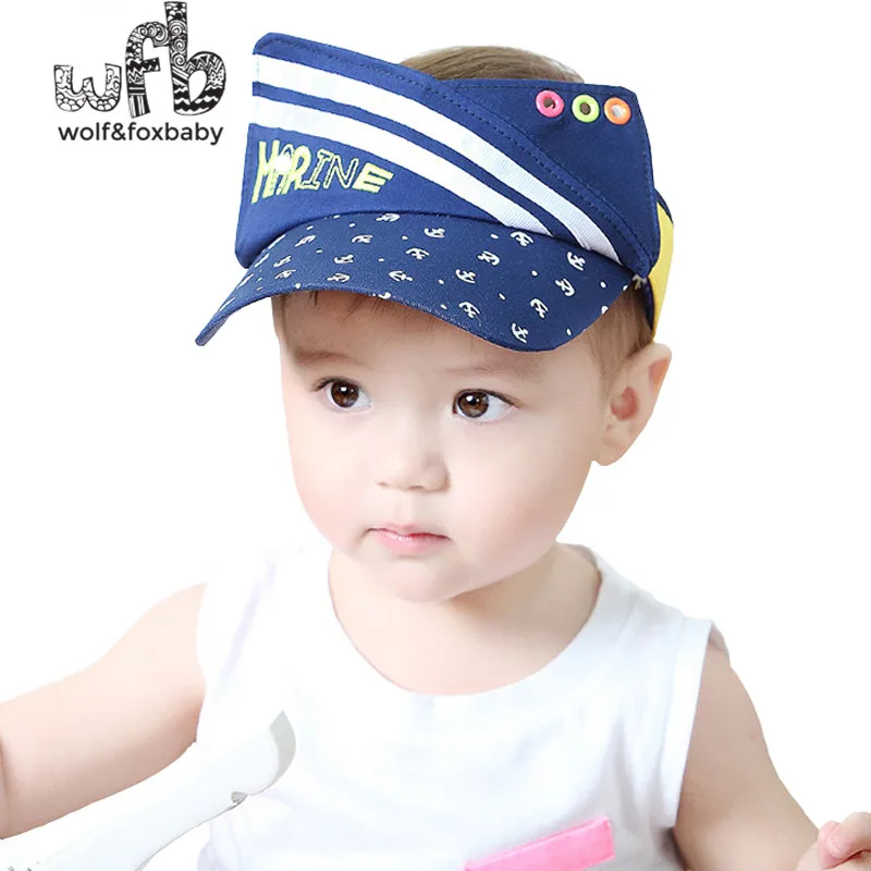 Retail 50-52CM baby hat cotton shade cap cap breathable cartoon boy and girl empty cap summer autumn fall winter